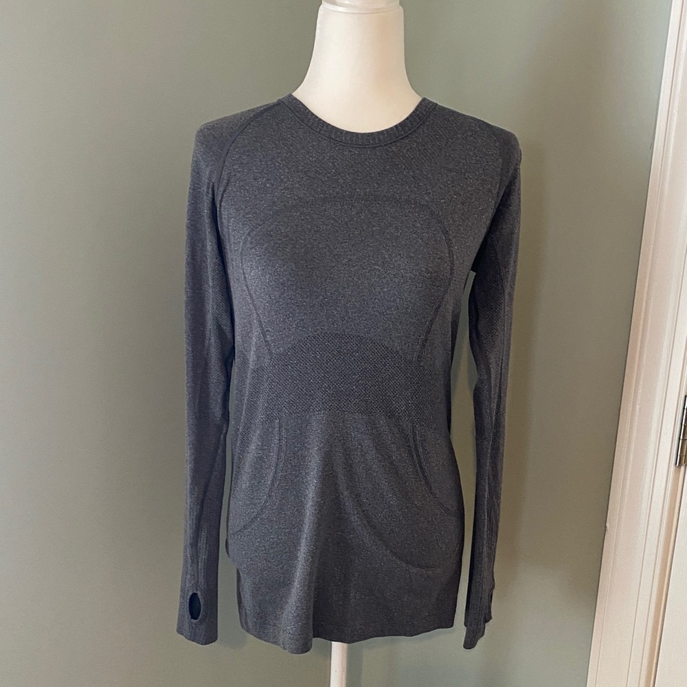 lululemon athletica Long Sleeve Performance Top - Charcoal Gray